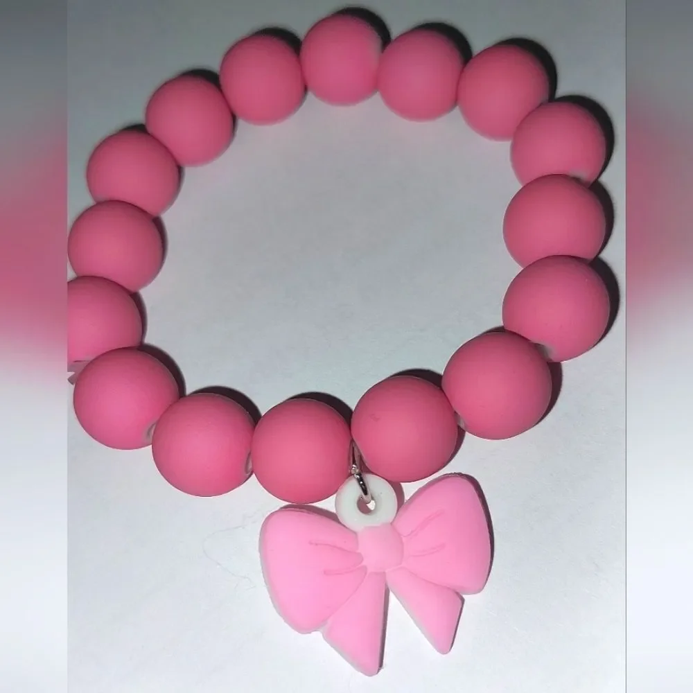 Pink Super Cute Girls Beaded Bracelet